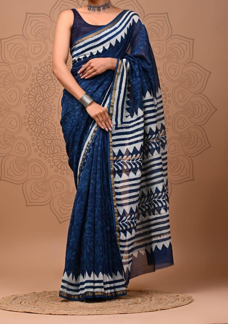 Indigo Batik Saree